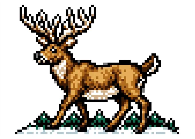 Pixel Art Deer