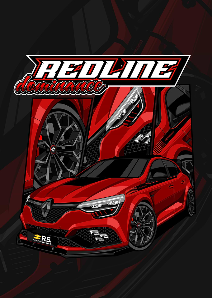 Renault Megane RS Redline Dominance Car Art