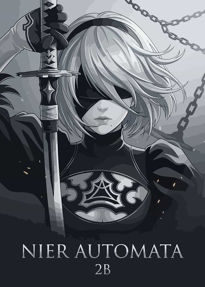 Nier Automata 2B with Sword