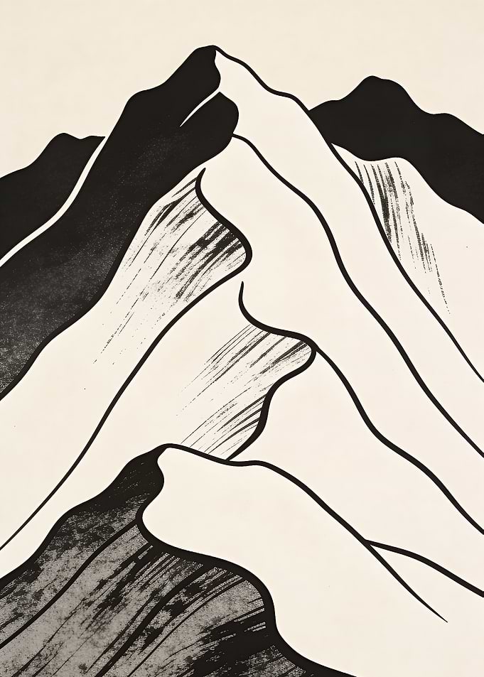 Abstract Mountain Peaks