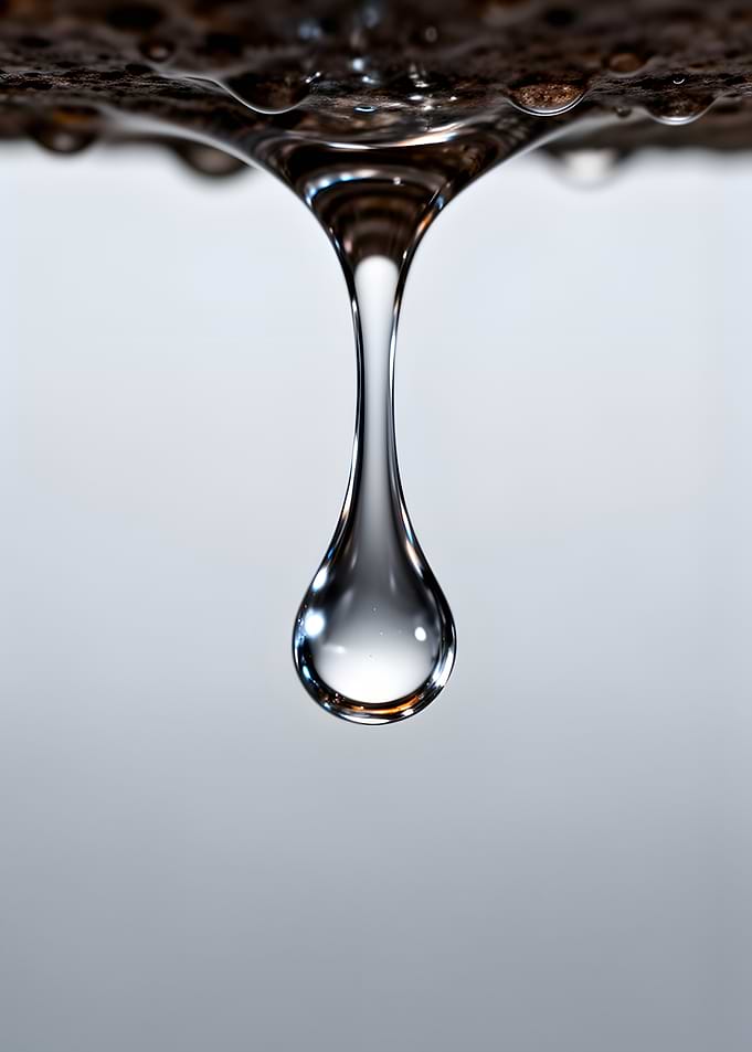 Water droplet falling