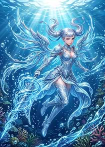 Water Fairy in Underwater Realm