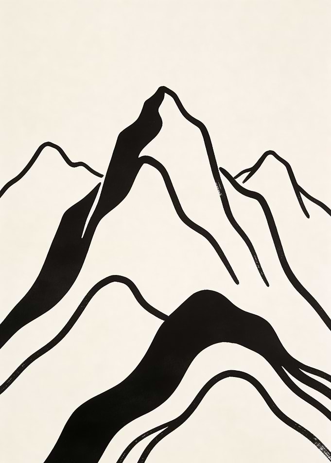 Minimalist Mountain Landscape