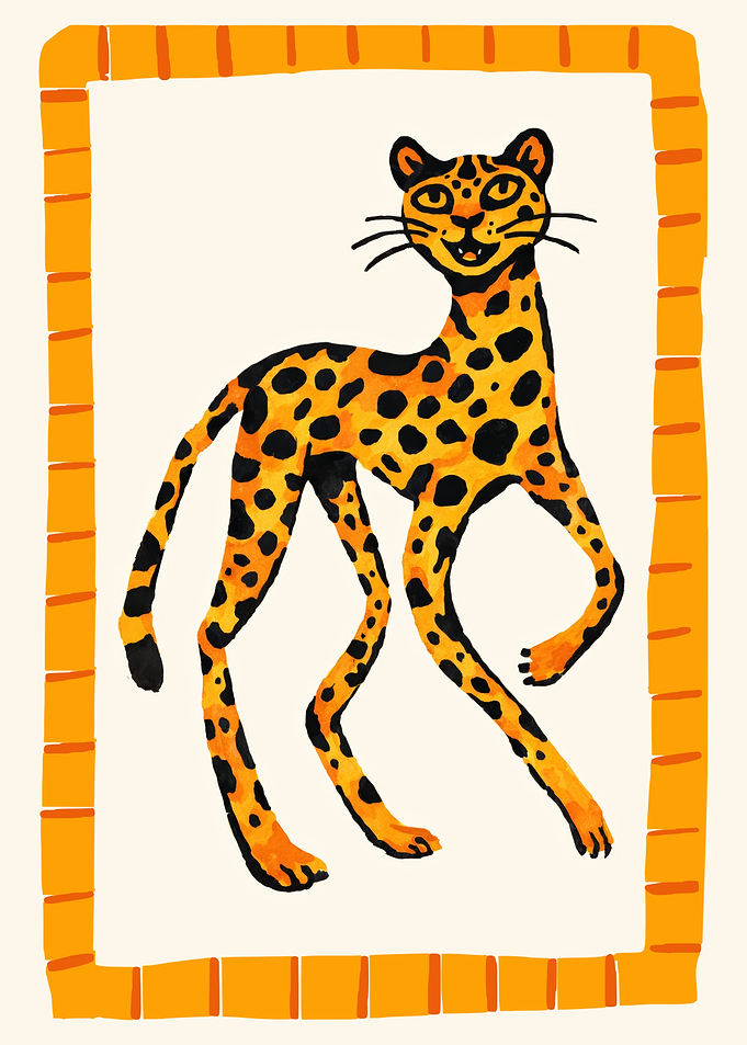 Playful Leopard Art Print