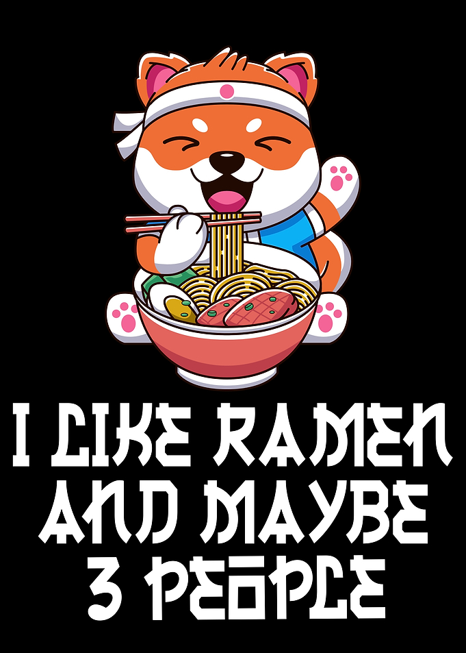 Shiba Inu Eating Ramen