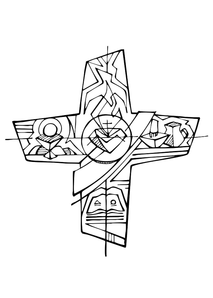 Abstract Christian Cross Symbol