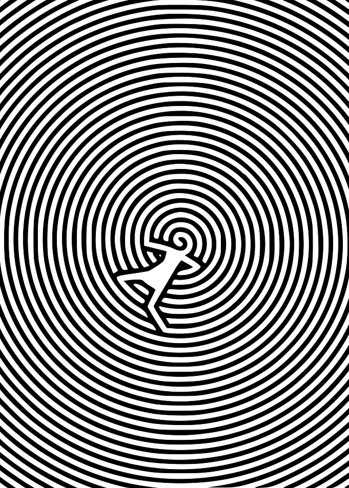 Hypnotic Figure in Concentric Circles