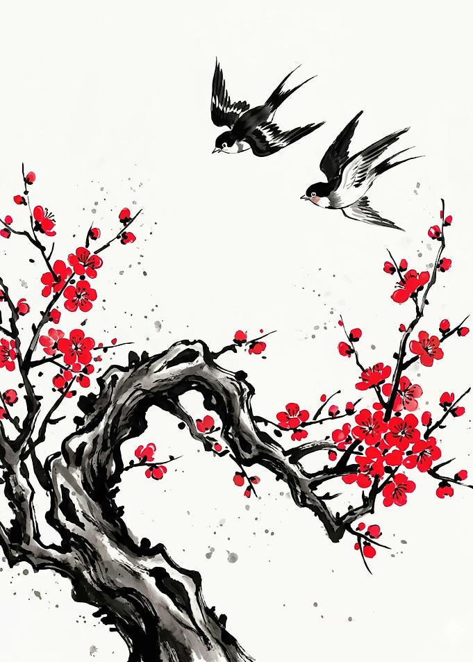 Swallows and Plum Blossoms