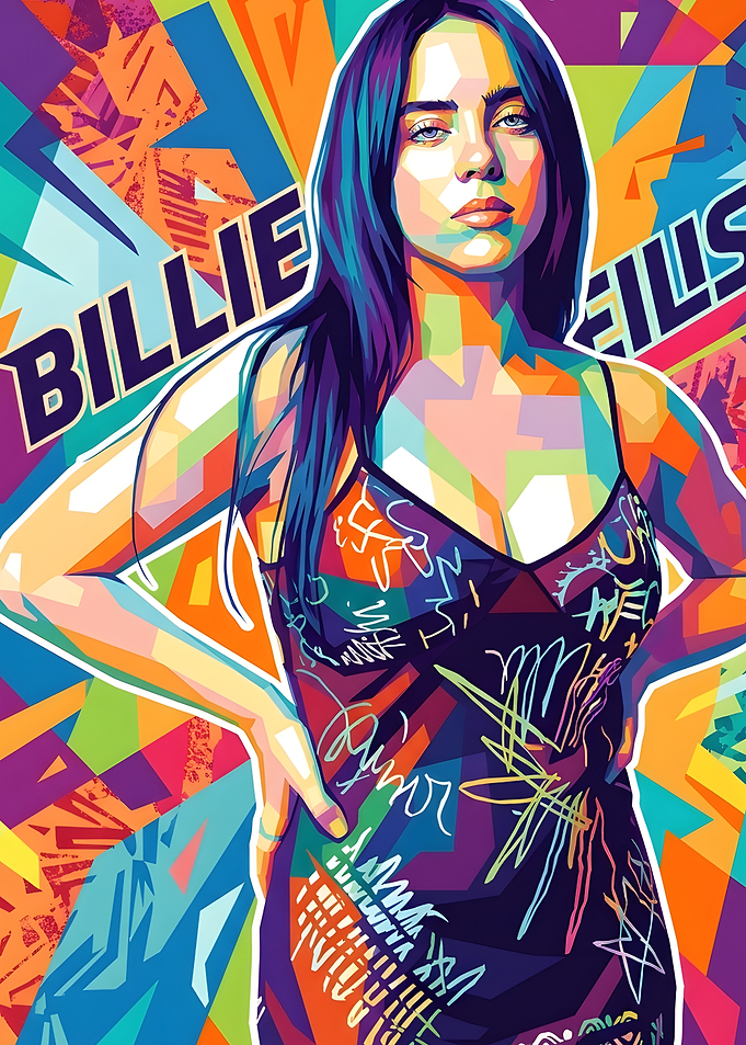 Billie Eilish Pop Art Portrait