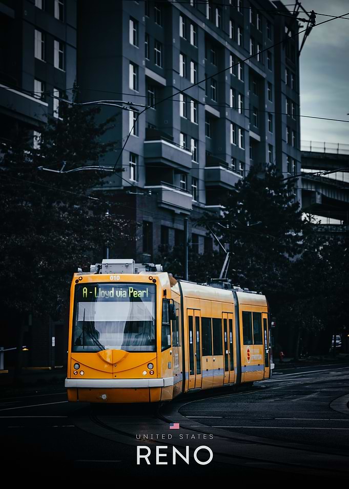 Yellow Tram in Reno