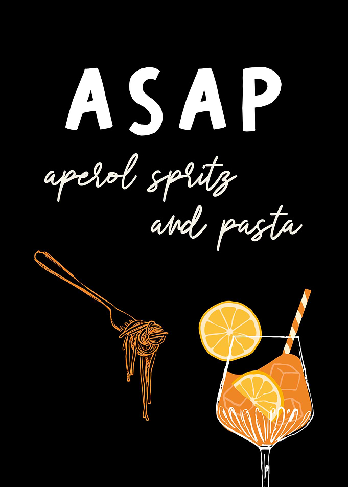 Aperol Spritz and Pasta
