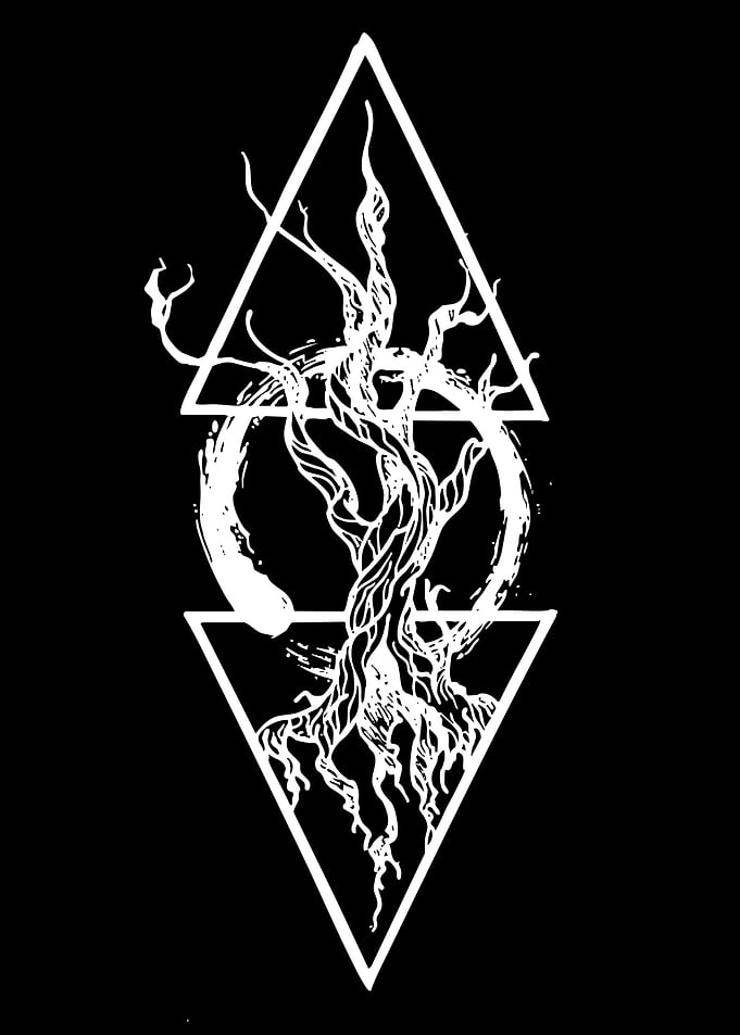 Tree of Life and Triangles Symbol