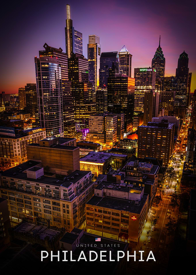 Philadelphia Skyline at Dusk