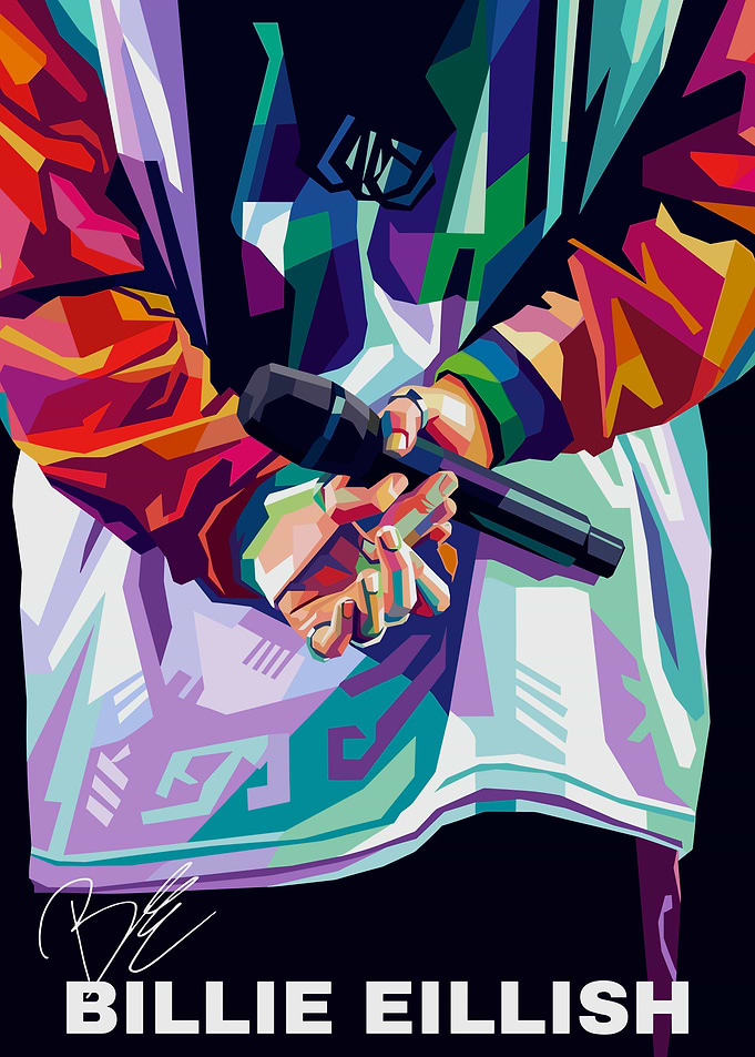 Billie Eilish Pop Art Portrait
