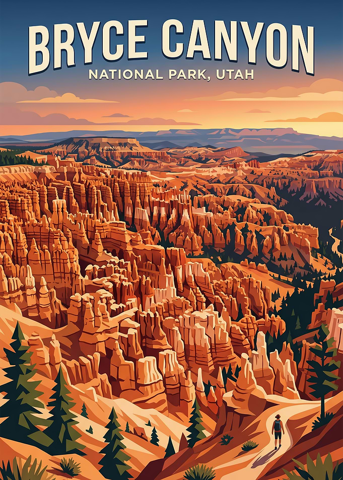 Bryce Canyon National Park Vintage Poster