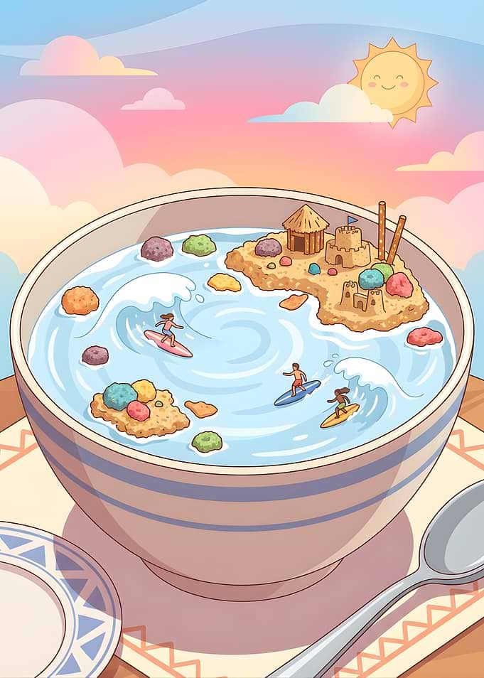 Cereal Bowl Beach Vacation