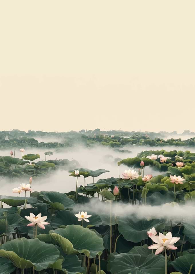 Misty Lotus Pond