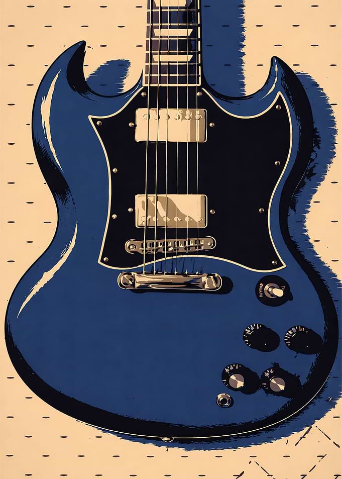 Blue Electric Guitar