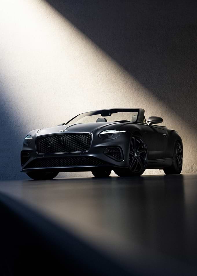 Sleek Black Convertible Bentley