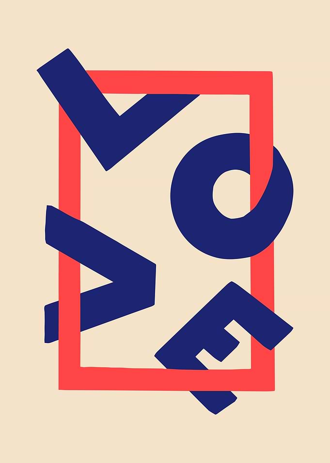 Love Typography Poster, Modern Minimalist Wall Art, Abstract Graphic Design Print
