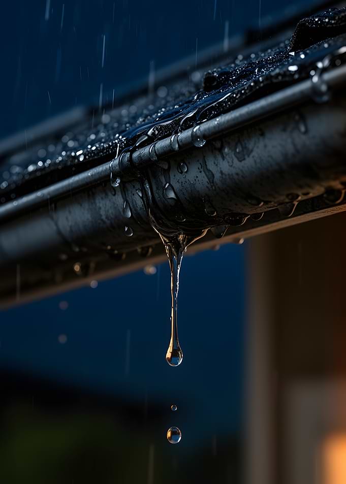 Rainy Day Gutter Drip