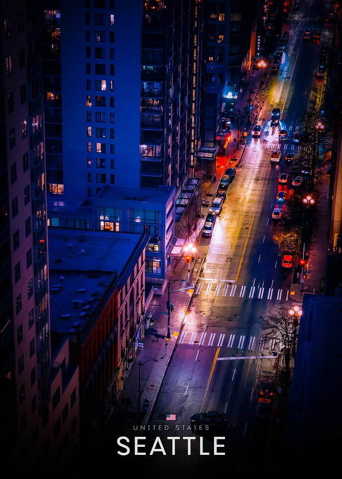Seattle Cityscape at Night