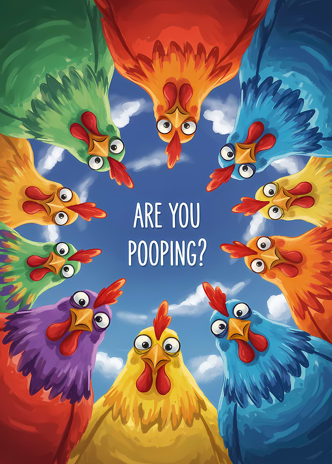 Funny Chickens Asking 'Are You Pooping?'