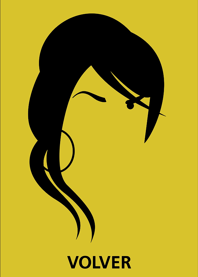Minimalist Woman Portrait with Text