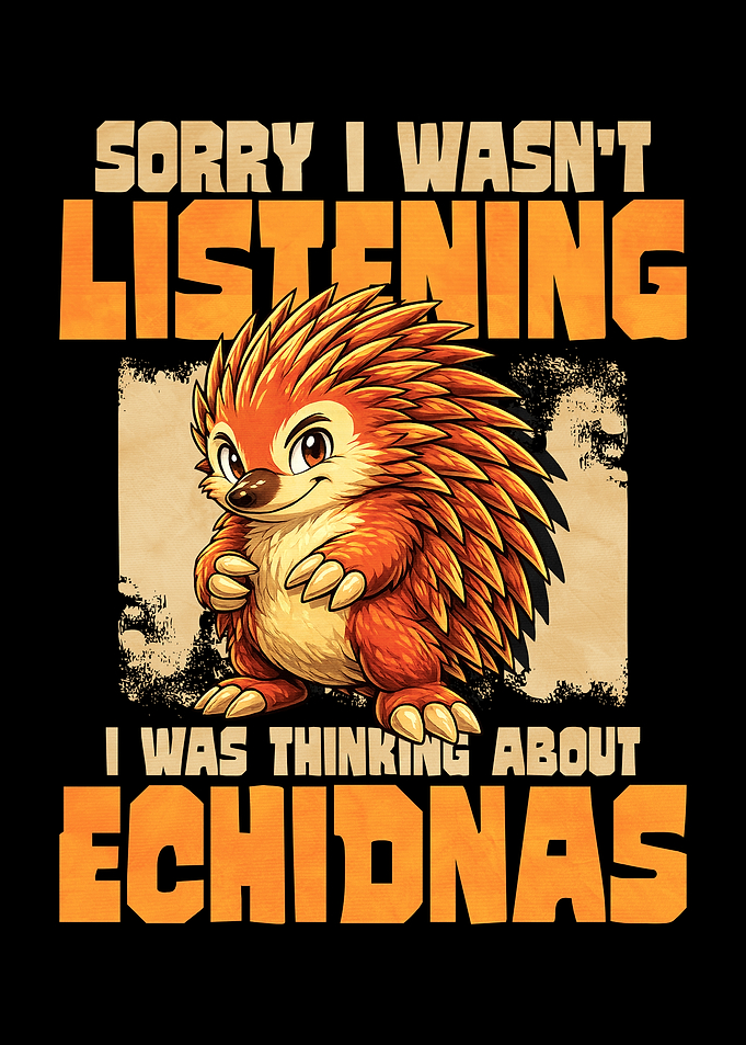 Funny Echidna 'Sorry I Wasn't Listening'
