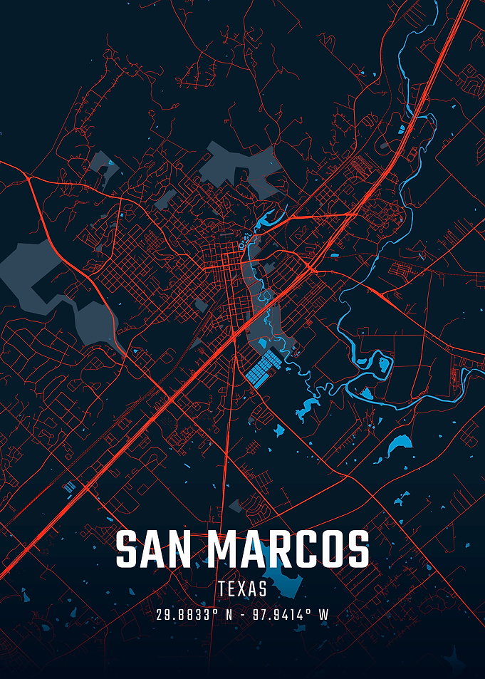 San Marcos Texas City Map