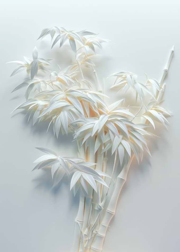 White Bamboo Sculpture