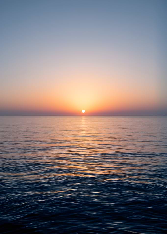 Sunset over the ocean