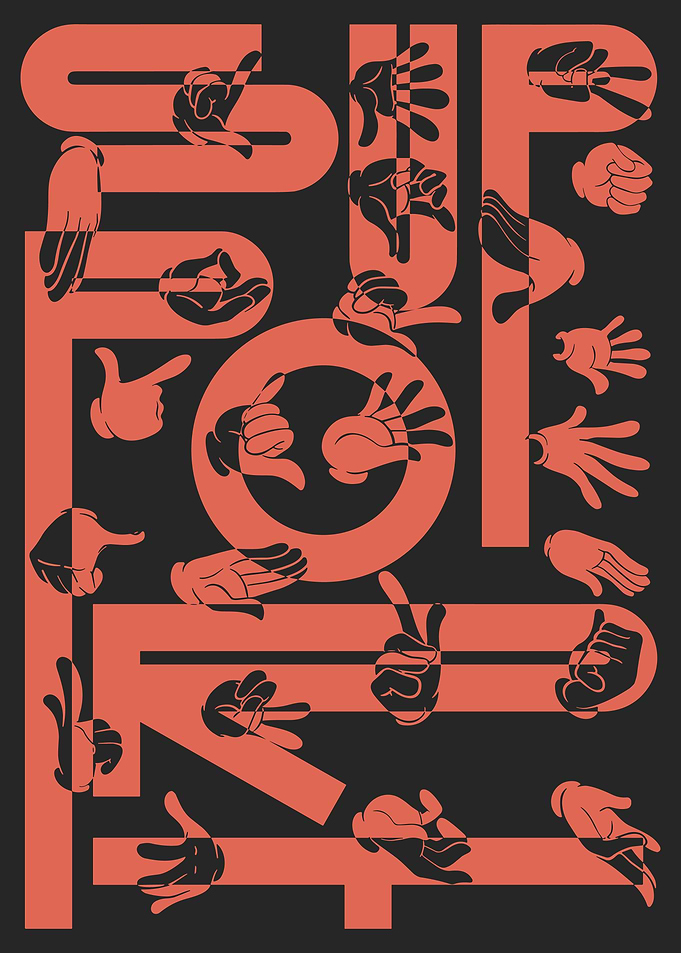 POP Art Poster, Comic Style Hands Graphic Print, Bold Modern Typography Wall Art