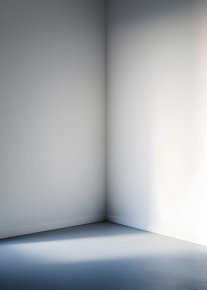 Empty Corner Room with Light