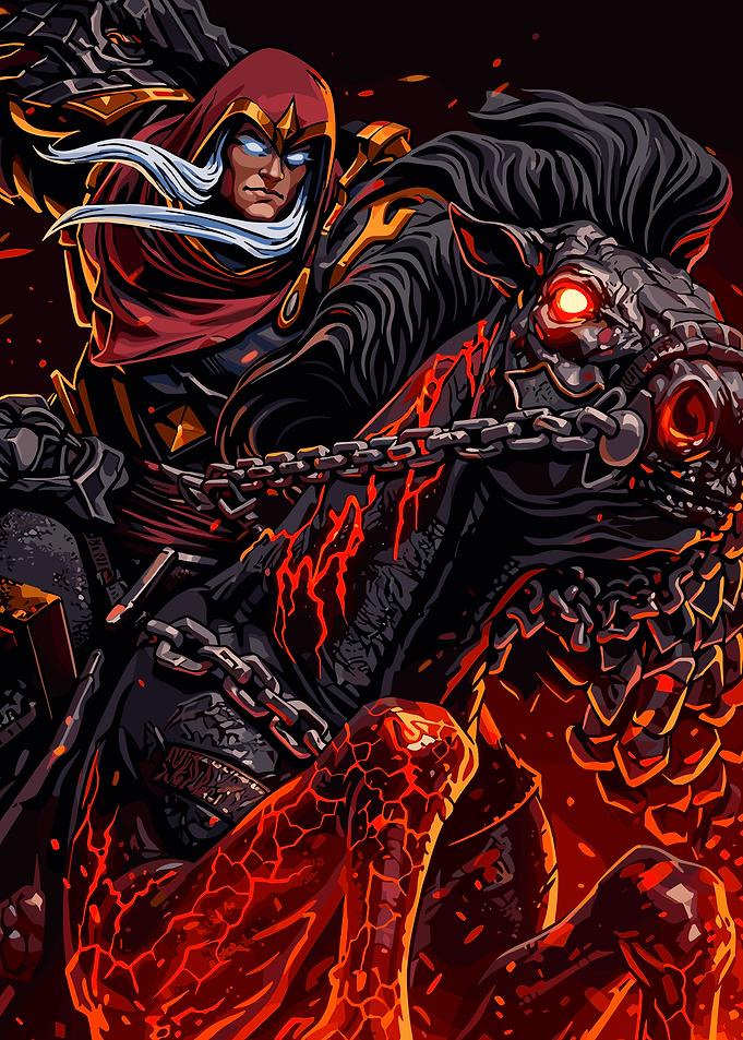 Warrior on a Fiery Horse