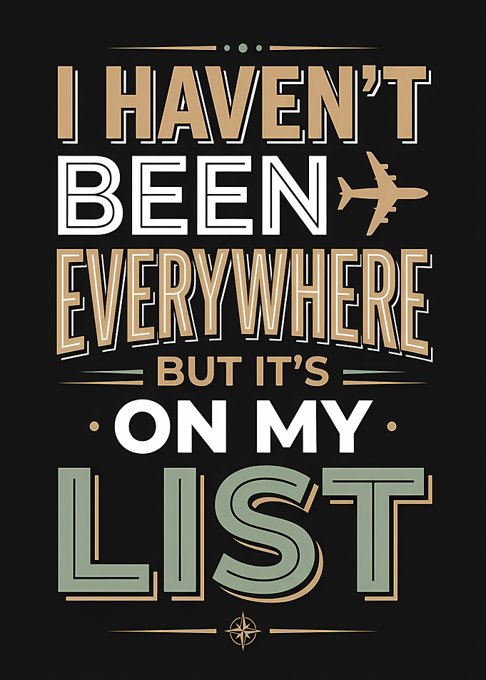 Travel List Typography