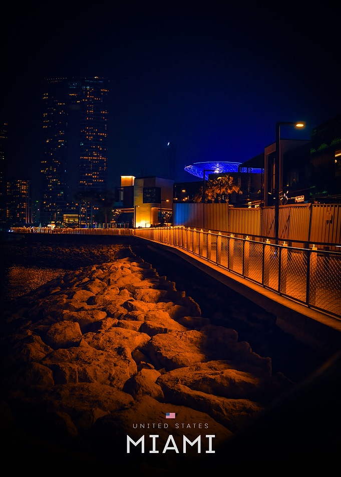 Miami Cityscape at Night