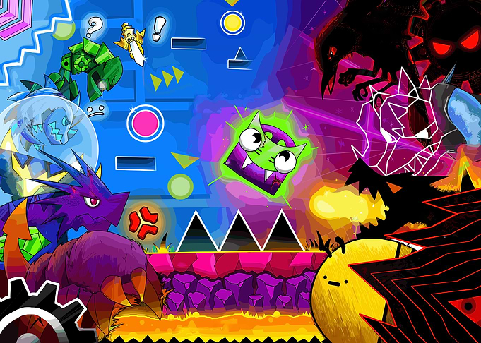 Geometry Dash Characters and Obstacles