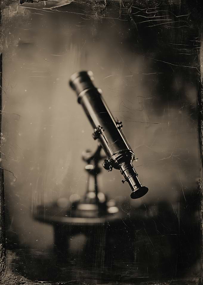 Antique Telescope on a Stand