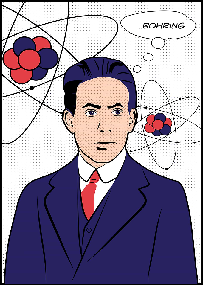Niels Bohr Atom Model Pop Art