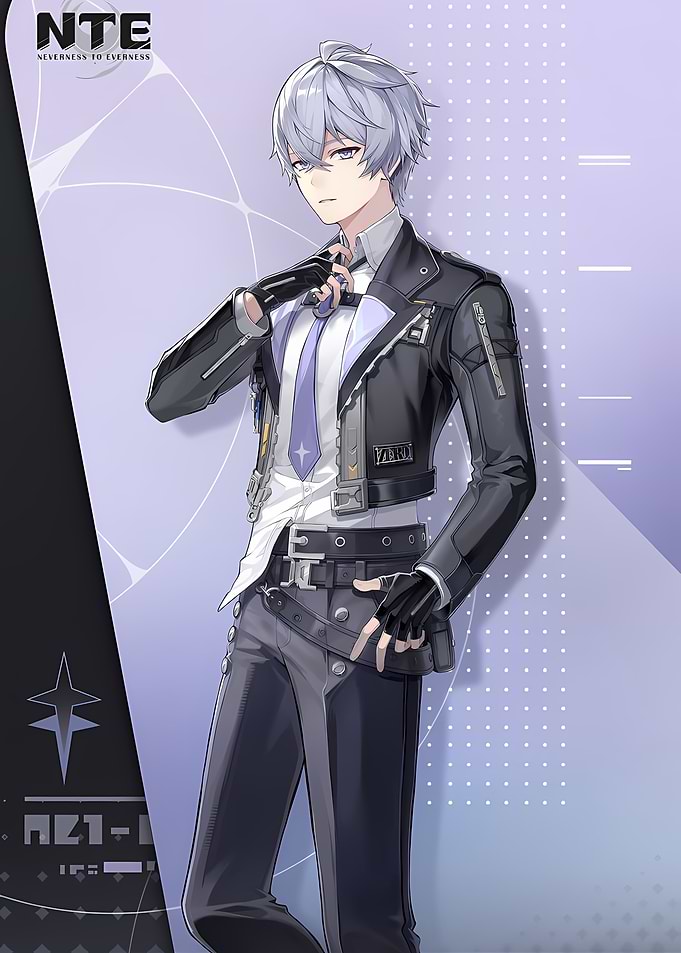 Anime character in futuristic fashion