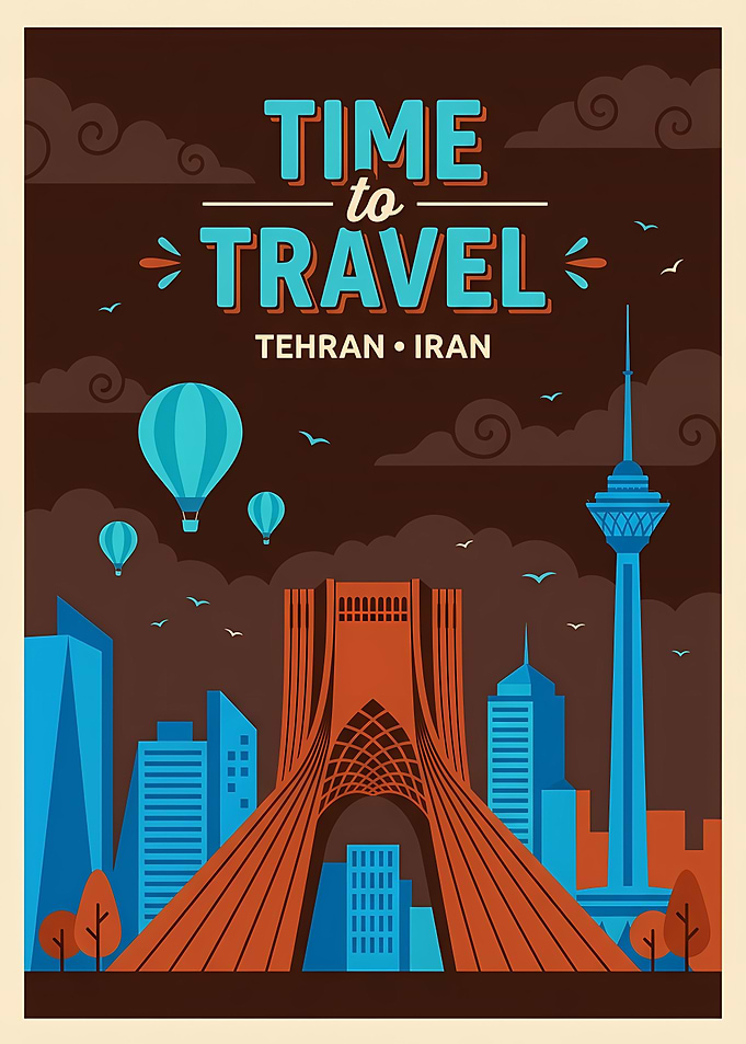Tehran Travel Poster