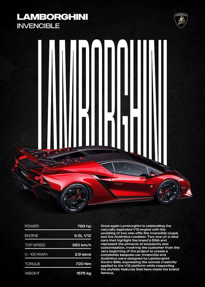 Lamborghini Invencible Red Sports Car