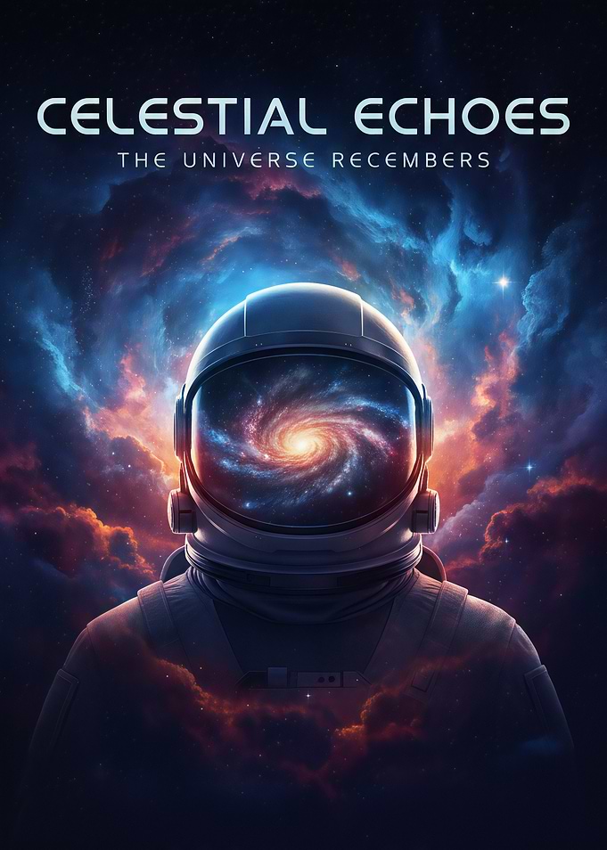 Astronaut Reflecting the Cosmos - Astronaut Galaxy Space Nebula