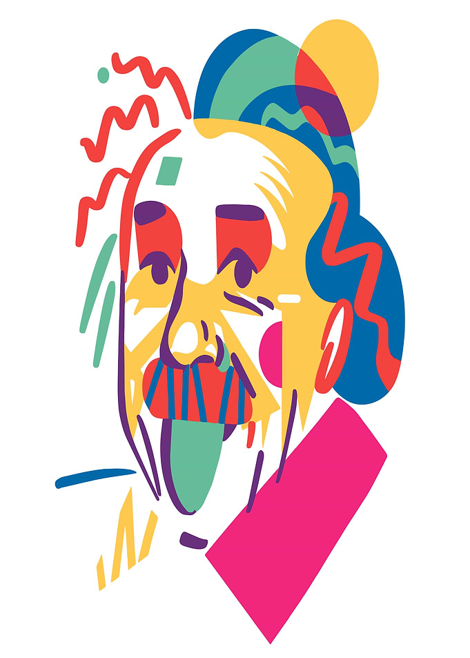 Abstract Portrait of Albert Einstein