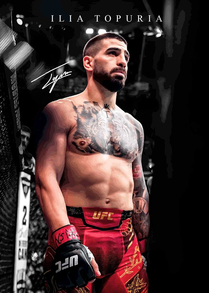 Ilia Topuria UFC Fighter Portrait