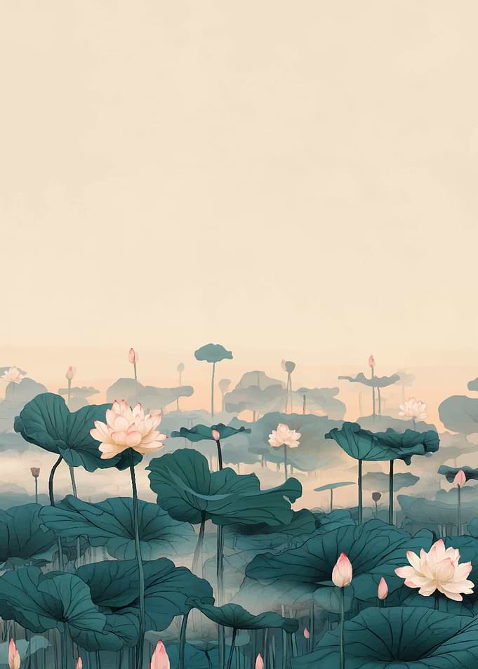 Misty Lotus Pond