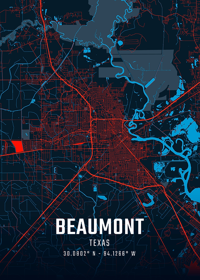 Beaumont Texas City Map