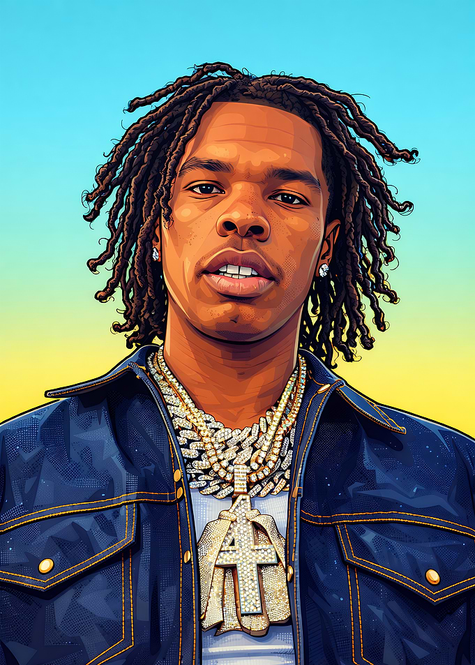 Lil Baby Portrait with Chains