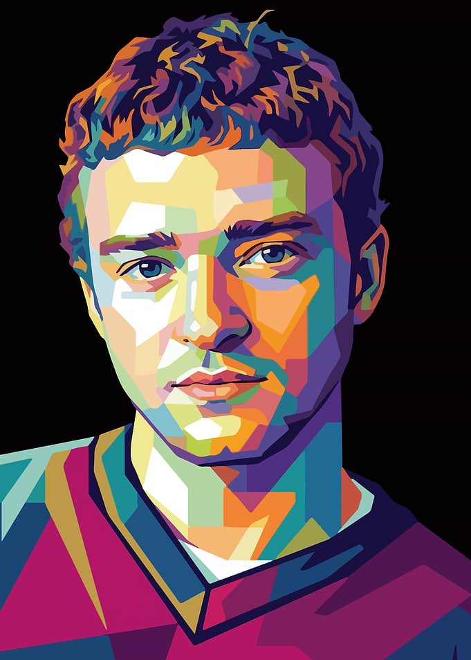 Justin Timberlake Pop Art Portrait